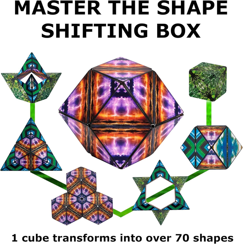 Stress Relief Fidget Cube Toy Shape Shifting Sensory Desk Toy 100+ Shapes3
