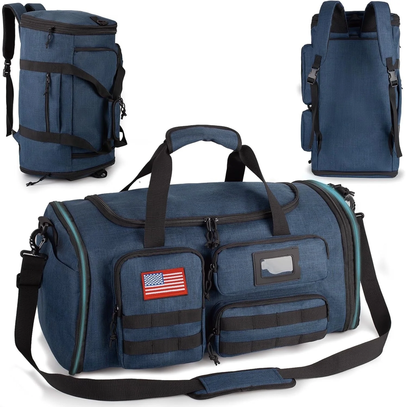 58L 3 in 1 Expandable Gym Duffle Bag Travel Backpack w/Shoe Compartment2