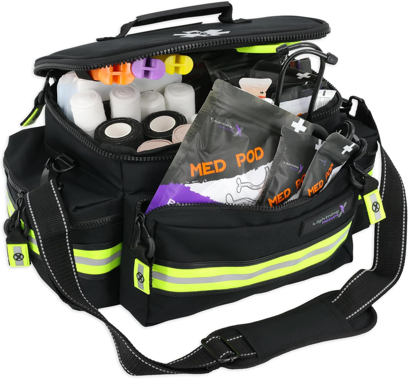 Lightning X EMT Responder Bag LXMB25 Fully Stocked 240+ EMS Trauma Kit Black5