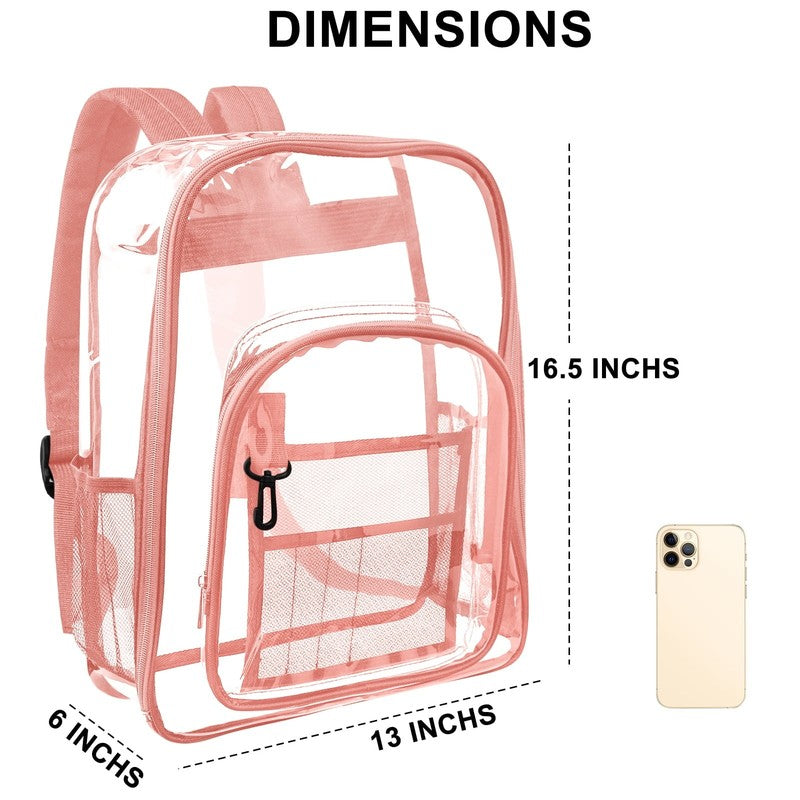 Heavy Duty Clear Backpacks Large Capacity PVC Transparent Waterproof Backpacks f3