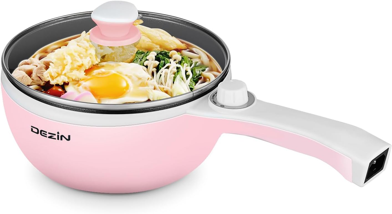 Electric Hot Pot 1.5L Mini Non Stick Sauté Pan Portable Adjustable Power9