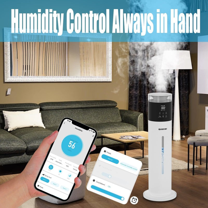 Humidifier,Saydsi 2.1Gal(8L) Smart Humidifiers for Bedroom,1800Sq.Ft Cool Mist H3