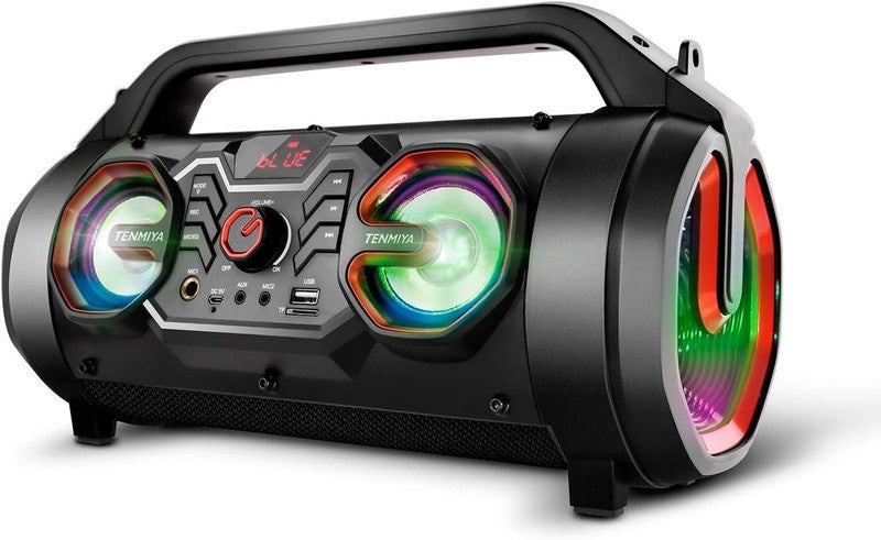 Portable Bluetooth Speaker, Subwoofer, 30W, FM Radio, RGB Lights, 10H Playtime8