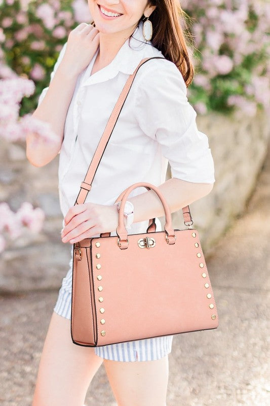 Women Satchel Handbag Shoulder Tote Work Bag with Matching Wallet1