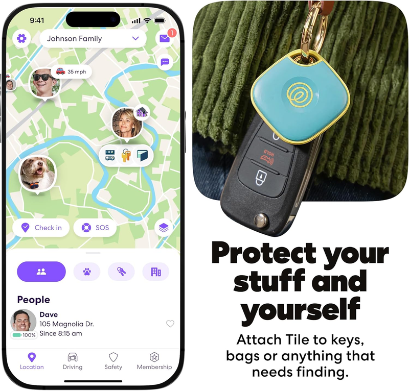 Tile Bluetooth Tracker Key Finder Item Locator Phone Finder Aqua Lemon2