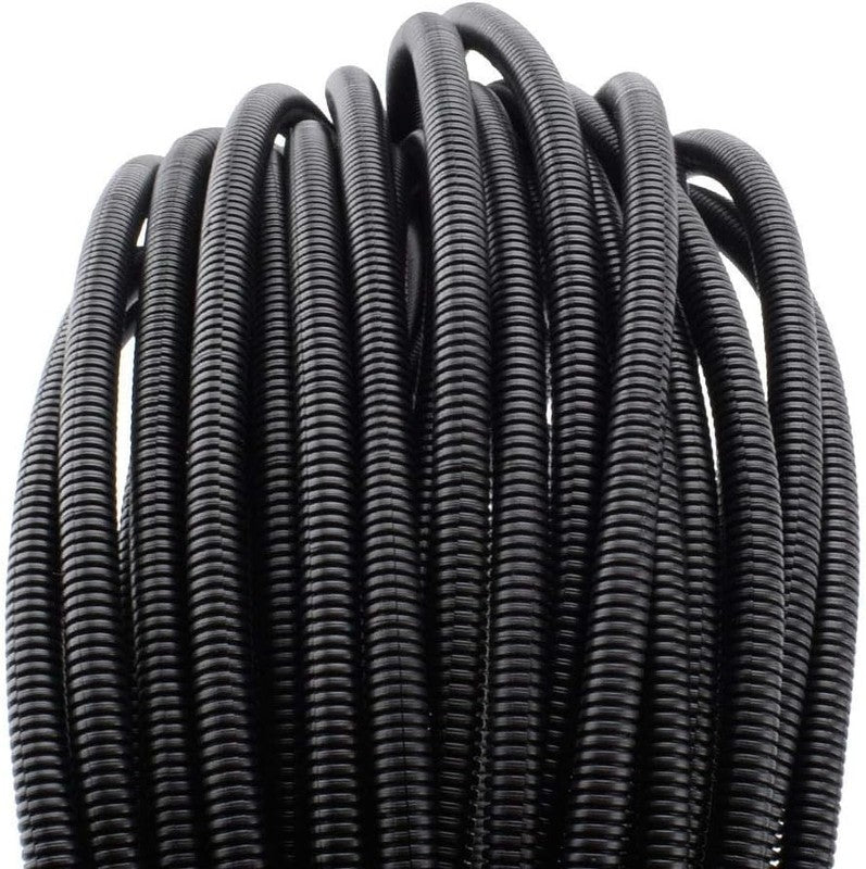 100 FT 1/4” Wire Loom Split Tubing Auto Wire Conduit Flexible Cover3