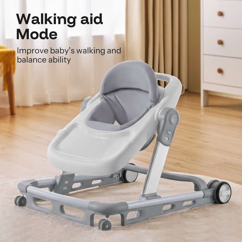 Baby Walker for Babies 6-18 Months, Anti-Rollover, Seat and Height Adjustable, W1