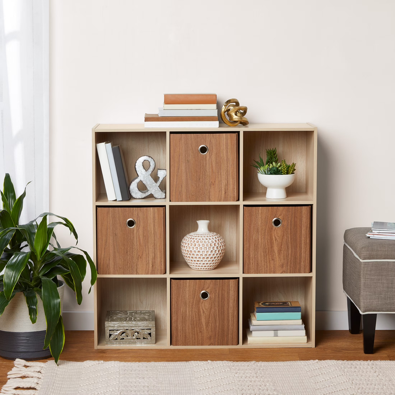 9 Cube Storage Organizer, Spring Pine0