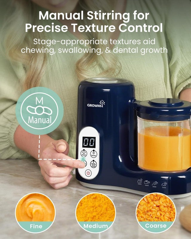 Baby Food Maker Steamer Blender Grinder One-Step Auto Cooking Dark Blue4