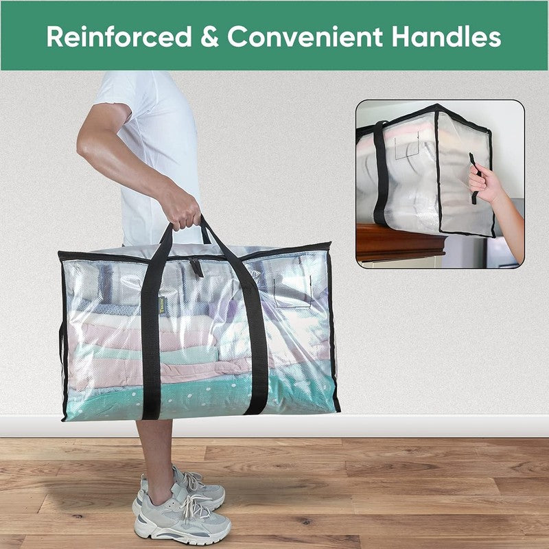 6-Pack Oversized Moving Bags with Reinforced Handles, Heavy-Duty Storage Tote fo4