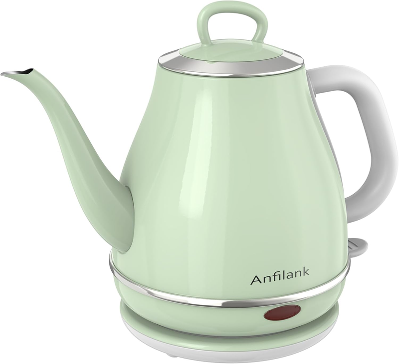 Gooseneck Electric Kettle 1L 1500W Fast Boil Stainless Steel Green0