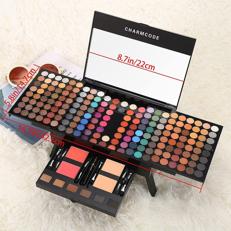 190 Colors Cosmetic Make up Palette Set Kit Combination with Eyeshadow Facial Bl2