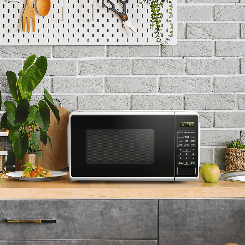 0.7 Cu Ft Countertop Microwave Oven, 700 Watts, White9