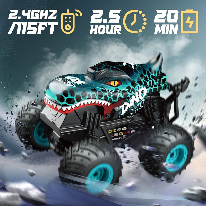 Remote Control Cars for Boys, 1:20 RC Monster Trucks with Lights, All Terrain St1