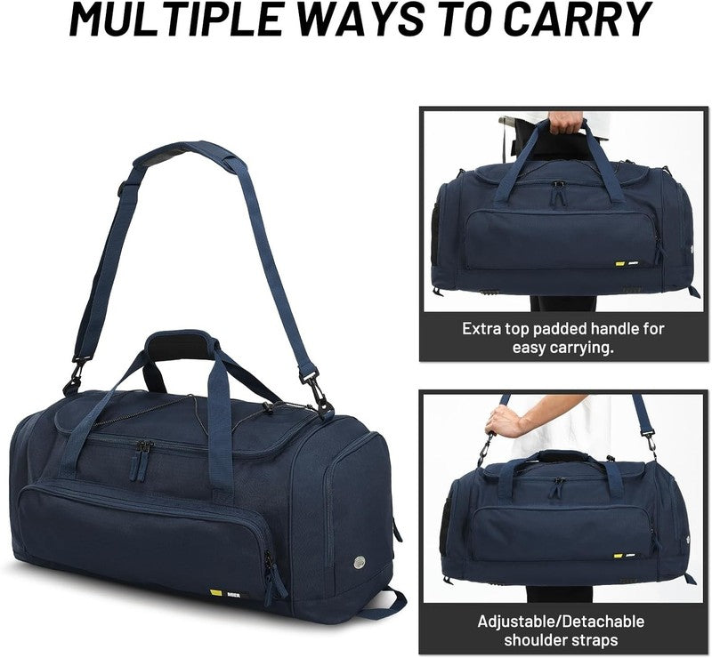 60L Large Gym Duffle Bag Shoes Compartment Lightweight Fitness Travel2