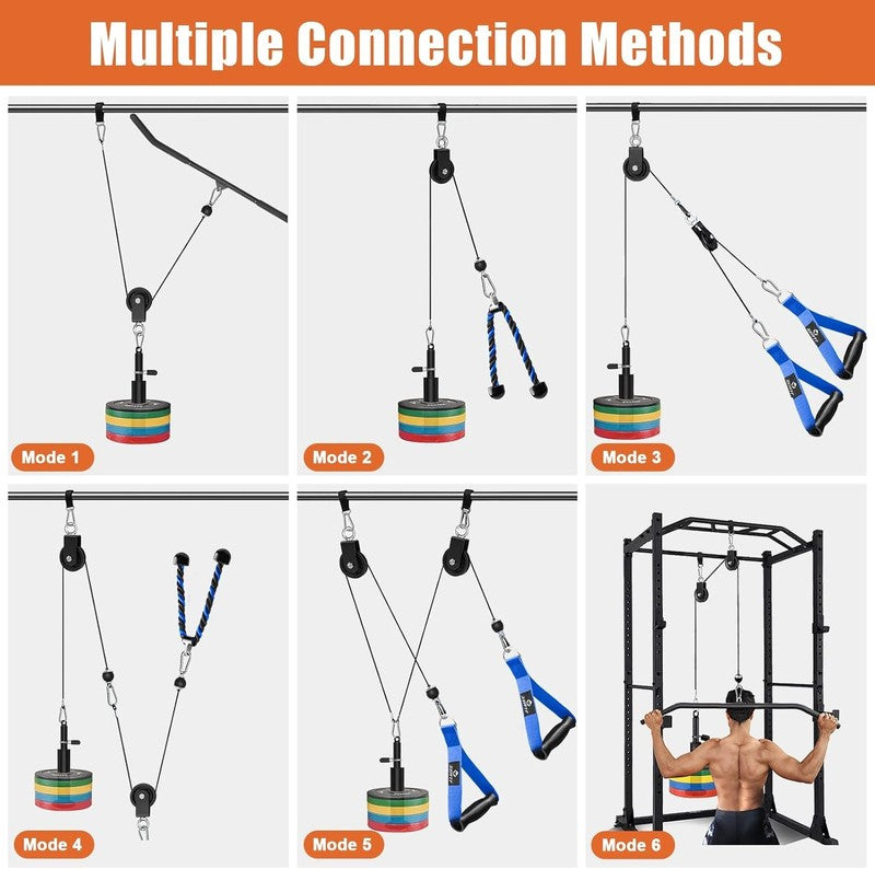 Home Gym Pulley System LAT Pulldown Triceps Biceps Back Shoulder Forearm2