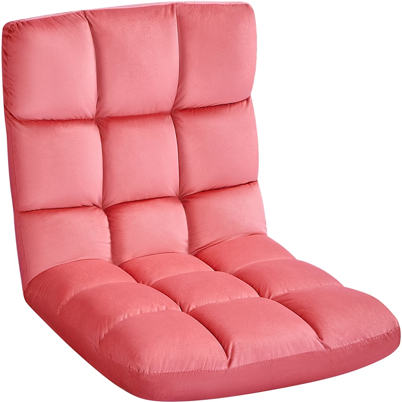 Floor Folding Gaming Sofa Chair with 14 Adjustable Positions, Pink0