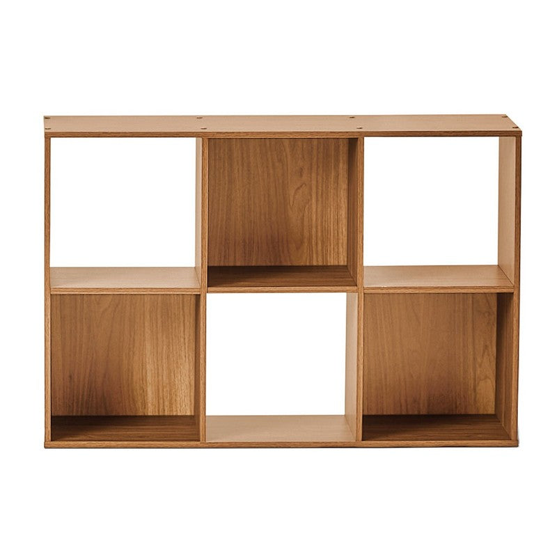 6 Cube Storage Organizer, Warm Walnut3