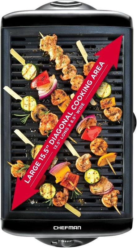 Electric Smokeless Indoor Grill Nonstick Adjustable Temp Dishwasher Safe Black3