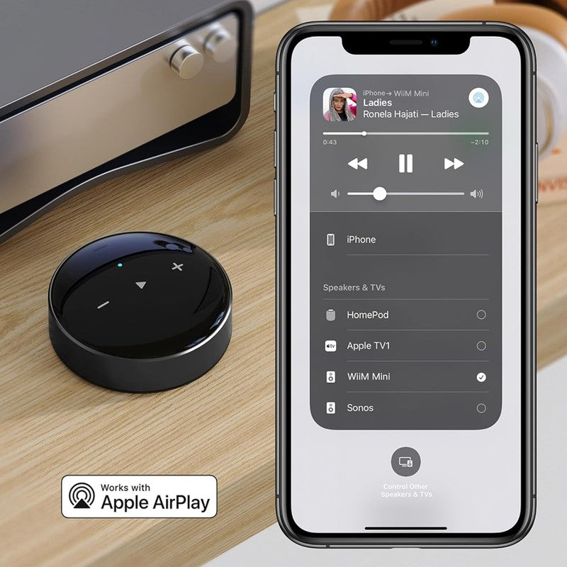 Mini AirPlay 2 Wireless Audio Streamer Multiroom Stereo Hi Res Alexa Siri3