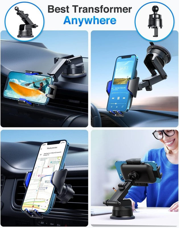 Upgraded Ace Car Phone Holder - Steel Hook & Super Suction Cup, Blue2