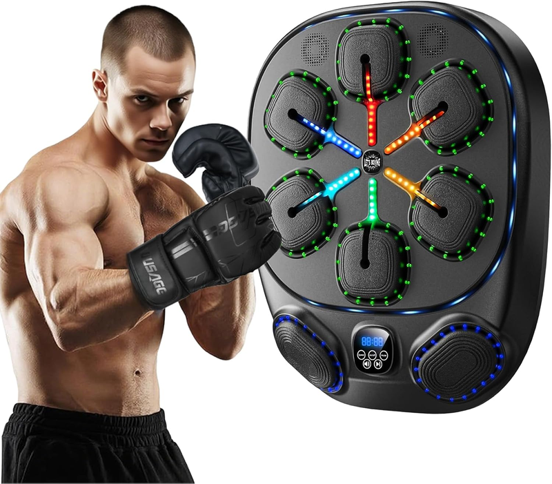 Music Boxing Machine with LED Lights & Bluetooth Speaker – Interactive Punching 8