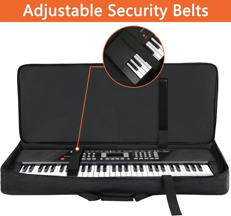 61 Key Keyboard Case, Soft Piano Bag with 0.32 Inch Cotton, 61 Key Keyboard Bag 5