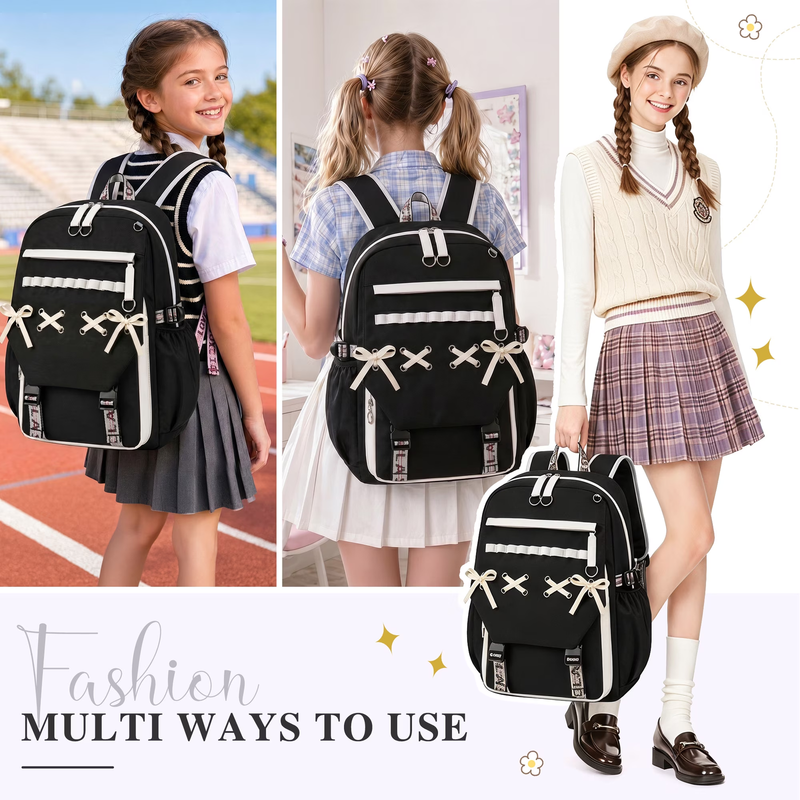 School Backpack for Teens Middle School Bookbag Students Lightweight Durable Cas5