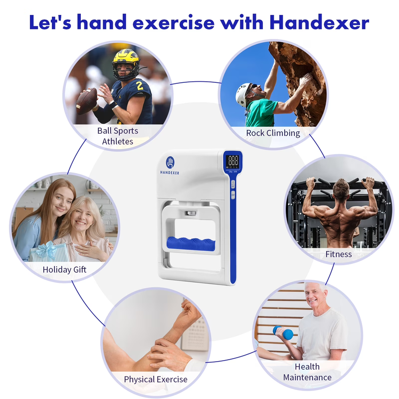 Grip Strength Tester 265lb 120kg Digital Hand Dynamometer LCD FDA6