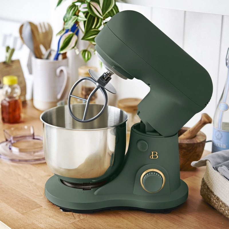 3.5 Qt Stand Mixer Thyme Green w/ Flat Beater Dough Hook & Whisk7