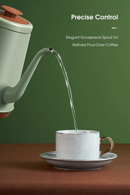 Gooseneck Electric Kettle 1L Stainless Steel BPA Free Pour Over Coffee Green2