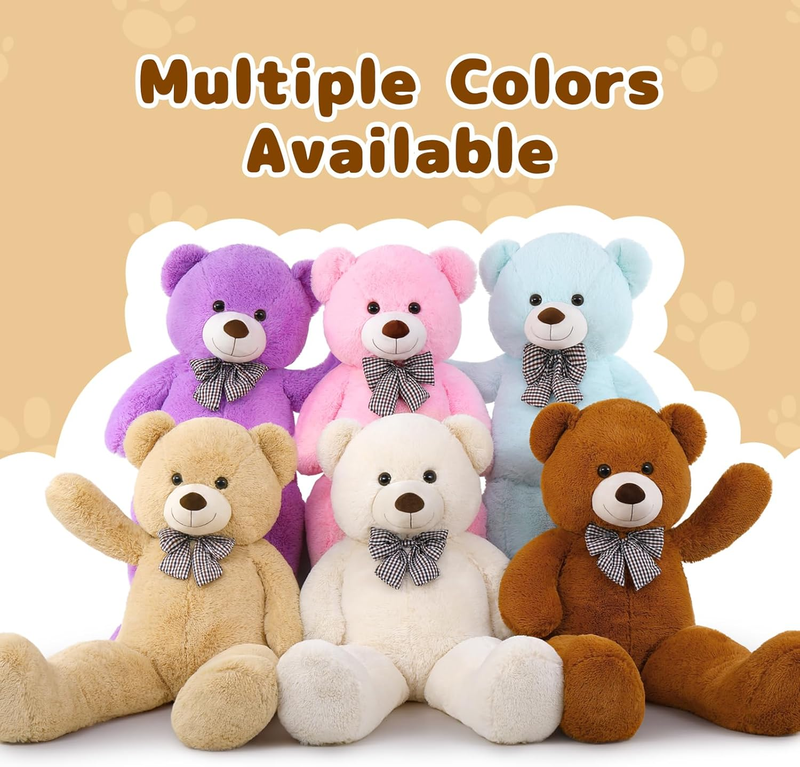 Giant Teddy Bear 4 Feet,Adorable and Cuddly Big Bear Stuffed Animal 47", Classic2