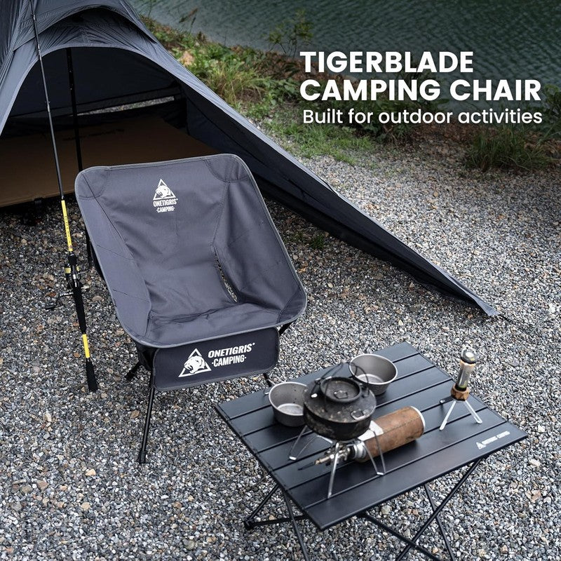 Tigerblade Camping Chair, Lightweight Folding Backpacking Hiking Chair, Compact 3