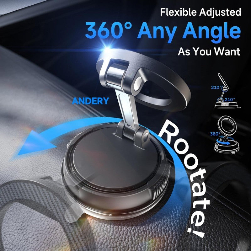 MagSafe Car Phone Holder 360 Adjustable Strong Suction Magnetic Mount3