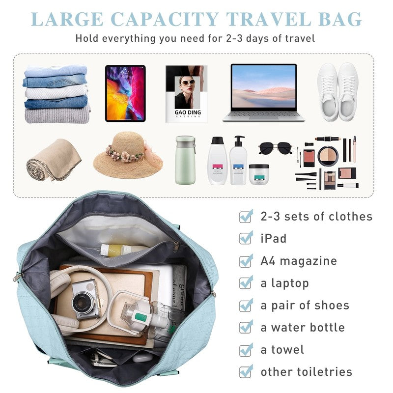 Travel Duffle Bag Weekender Bags for Women with Shoe Compartment Carry on Overni4