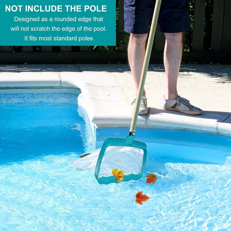 Professional Pool Skimmer Net, Heavy Duty Swimming Leaf Rake Cleaning Tool with 7