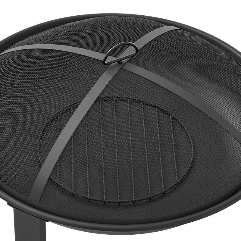28" round Wood Burning Fire Pit, Steel Frame6