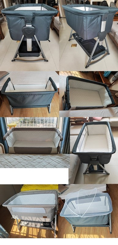 Newborn Baby Bassinet Pink Bedside Sleeper Infant Swing Portable Travel Crib7