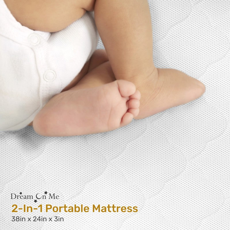 Rest EZ 2 in 1 Mini Crib Mattress, White5