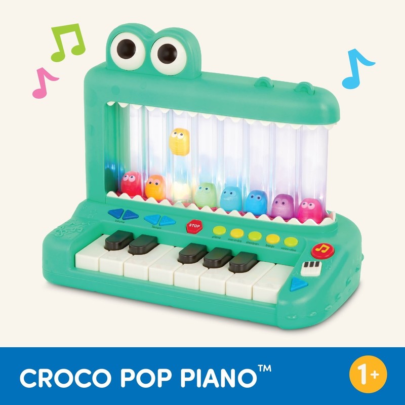 Croco Pop Piano Toy Keyboard with Songs Sounds and Lights Baby Toddler Toy3