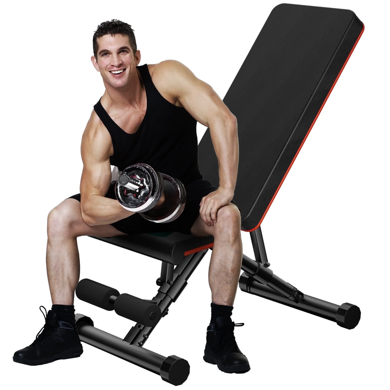 Foldable Adjustable Workout Bench, 795Lbs Capacity for Home Gym, Black8