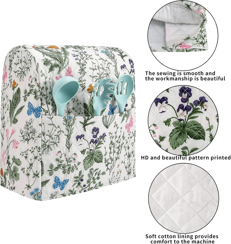 Floral Stand Mixer Cover Fits KitchenAid 5 8 Qt Spring Kitchen Decor2