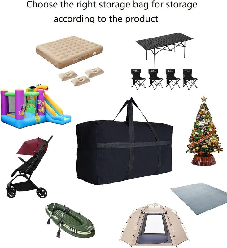 Extra Large Storage Duffle Bag for Travel, Black Oversized Giant Big Traveling D6