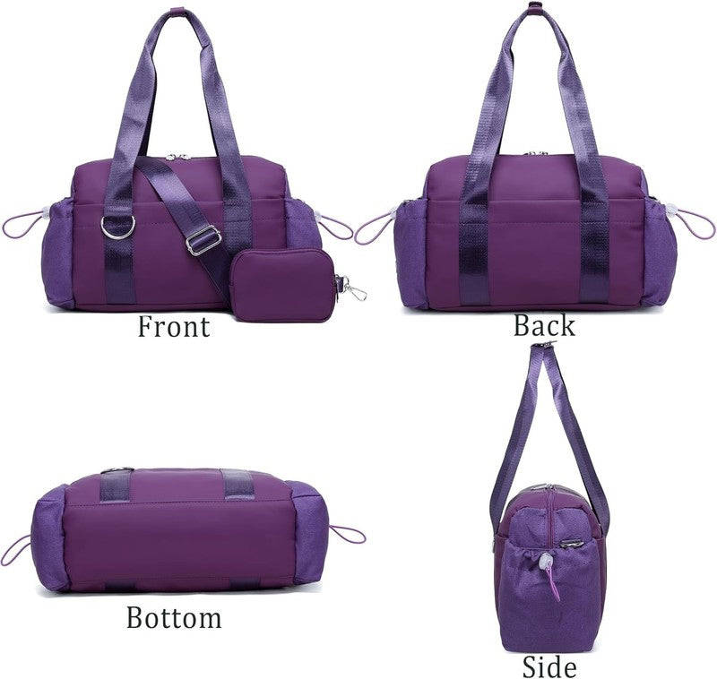Everyday Mini Gym Bag Women 2.0 Tote Waterproof Travel Duffle Grape Coin Wallet8