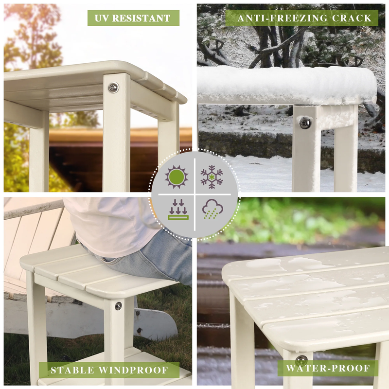 | Patio Garden Side Table with 2 Layer Storage,Outdoor End Tables for Your Adiro5