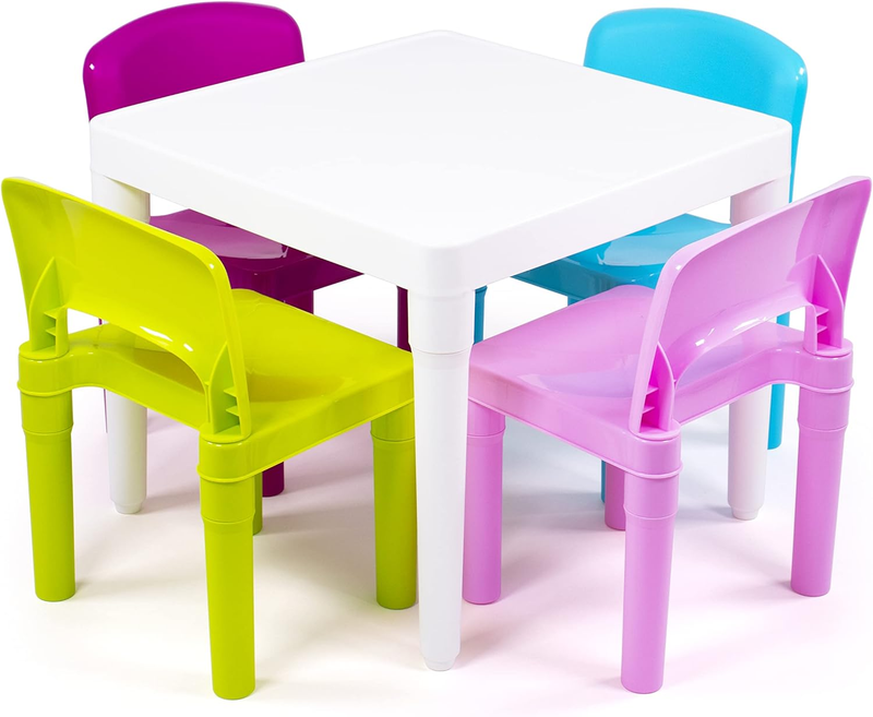 Tot Tutors Kids' 5 Piece Square Table and Chair Set10
