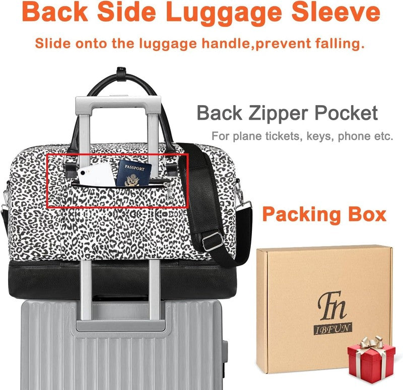 21in Women Weekender Duffle Bag 3Pc Set Carry On Travel Shoe Compartment4