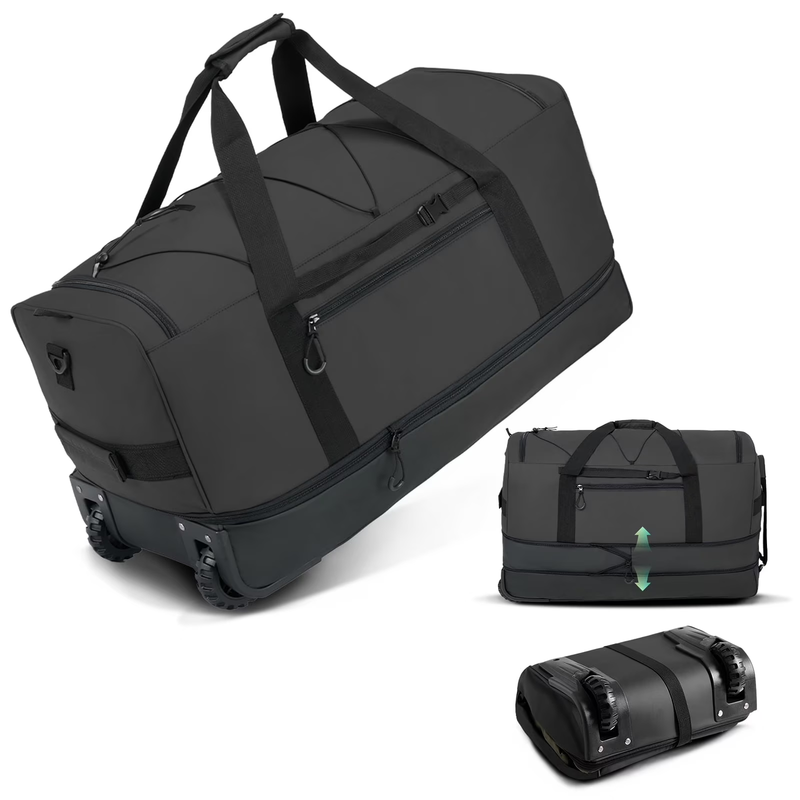 30in Rolling Duffle Bag Expandable 100-120L Waterproof Travel Wheeled0