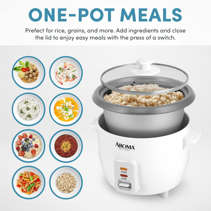  Rice Cooker, 3-Cup (Uncooked) / 6-Cup (Cooked), Small Rice Cooker, Oatmeal Coo7