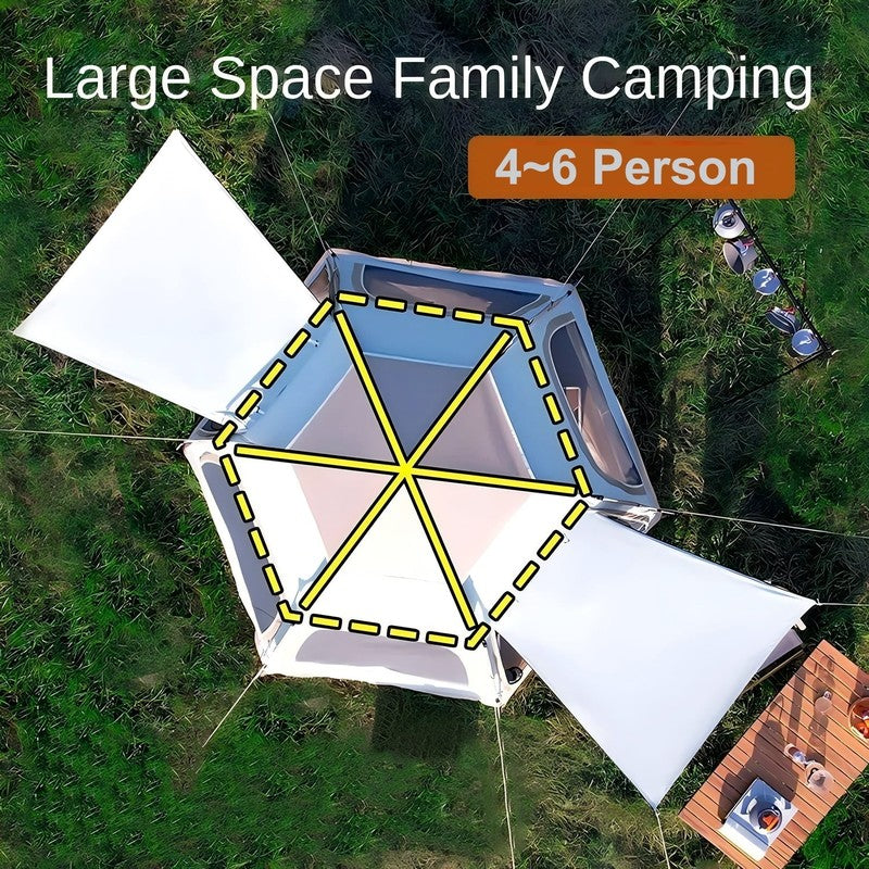 4-6 Person Tents for Camping,Portable Waterproof Large Glamping Tents for Outdoo5